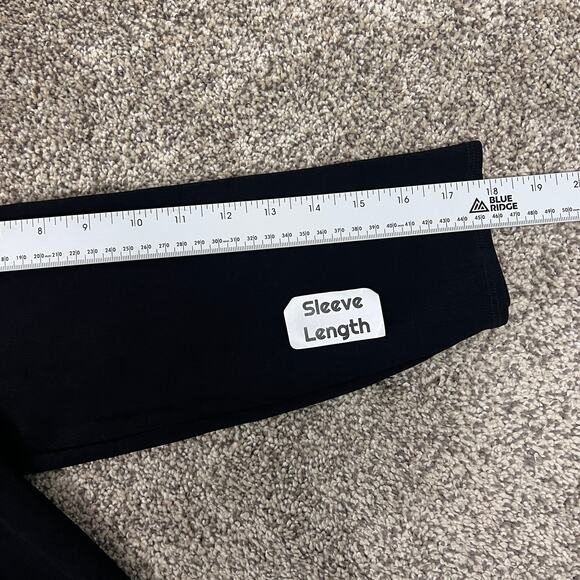 CHICO'S TRAVELERS Women's M (1) Black Acetate Slinky Stretch Minimal Tunic Top - Picture 8 of 10